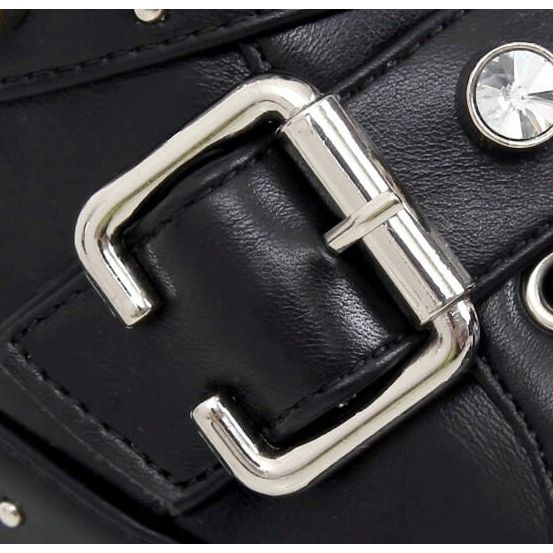 Botas militares com tachas pretas NS176P Preto 1