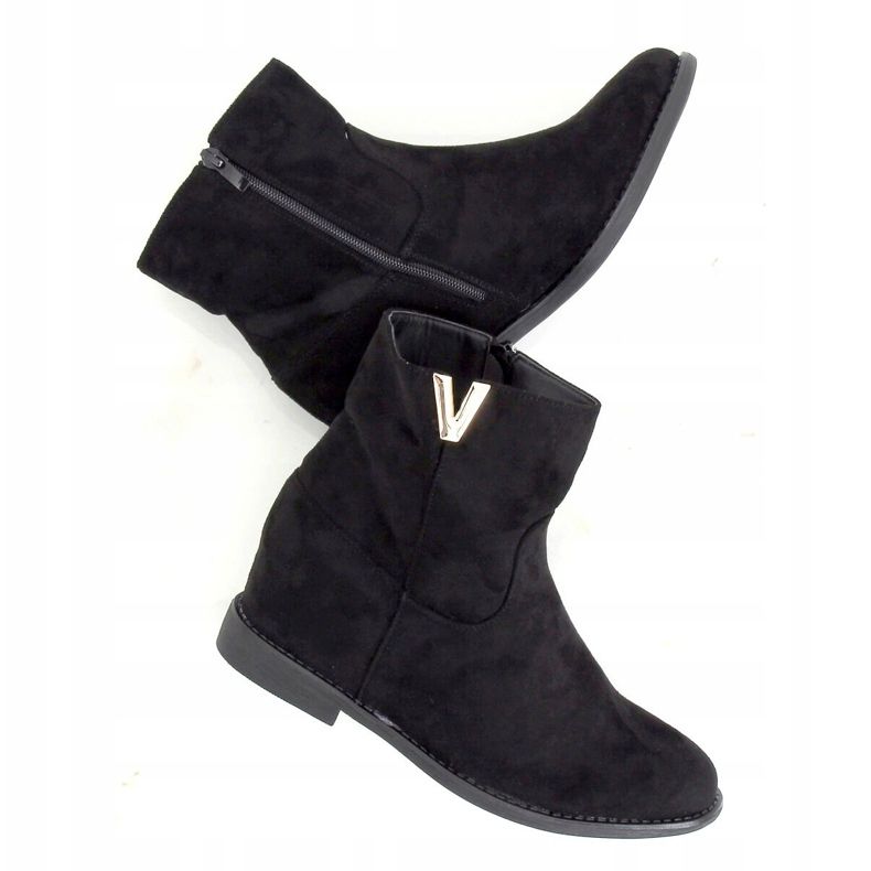 Botas pretas ZT1013 pretas com salto oculto preto 1 Botas pretas ZT1013 pretas com salto oculto preto 1