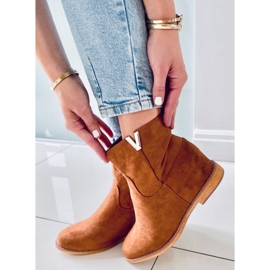 BM Botas em camelo de cunha oculta ZT1013 Camel marrom 2