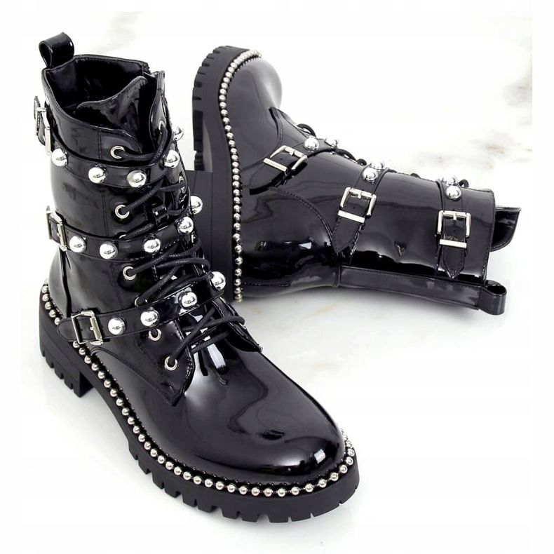 Botas lacadas pretas NC1023 pretas preto 1