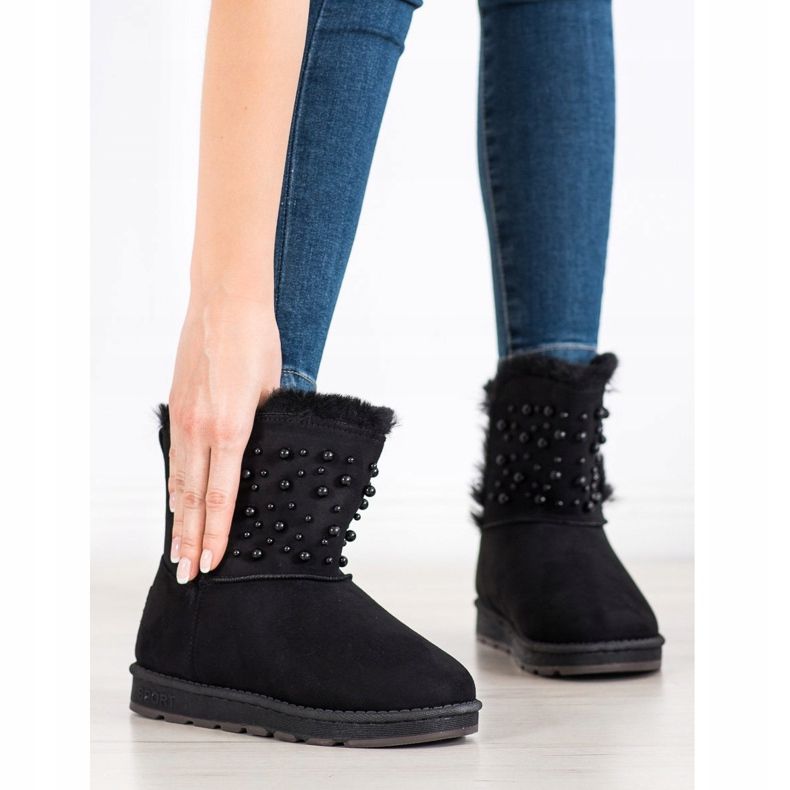Bona Mukluki com miçangas preto 1