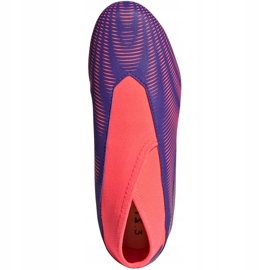 Chuteiras Adidas Nemeziz.3 Ll Fg Jr EH0583 laranja, roxo, rosa tolet 1