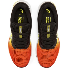 Tênis de corrida masculino Asics Gel Pulse 11 preto e laranja 1011A550 800 multicolorido 1