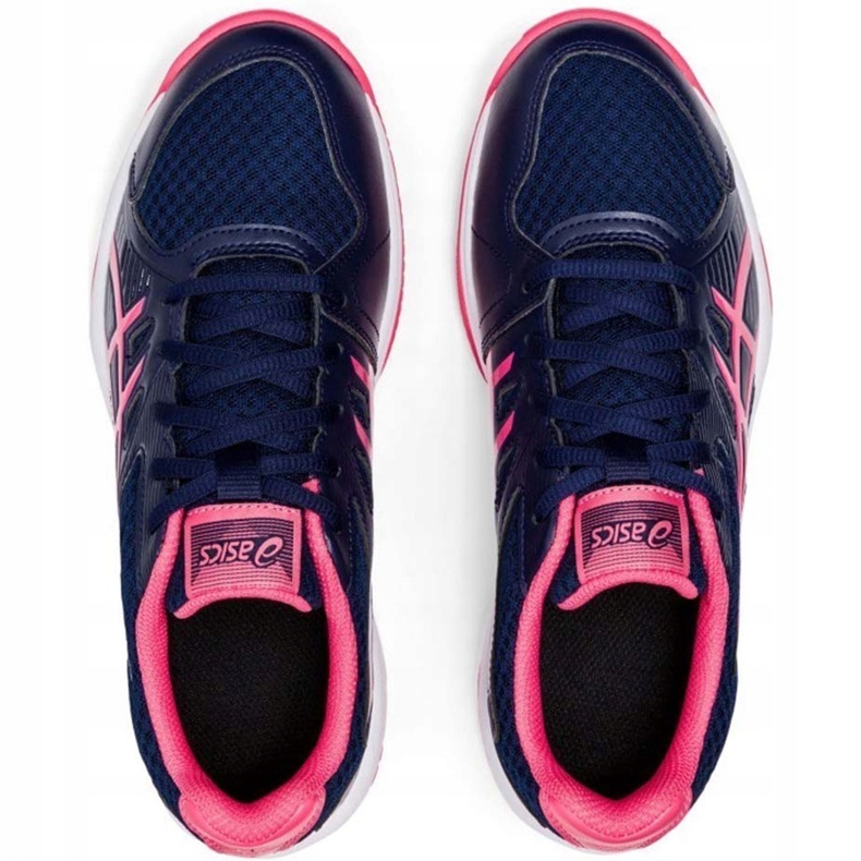 Tênis de voleibol feminino Asics Upcourt 3, azul marinho-rosa 1072A012 407 azul-marinho azul-marinho 1