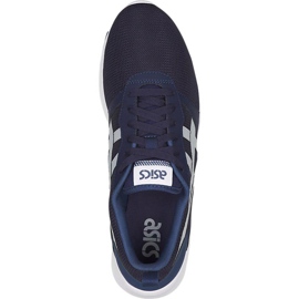 Sapatos masculinos Asics Lyte Jogger azul marinho H832N 5896 branco 1