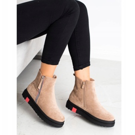 Seastar Botas na plataforma preta bege 1