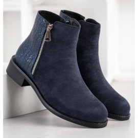 Bestelle Botas elegantes com zíper azul marinho azul 2