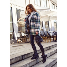 SEA Botas femininas rebites espigões ímã preto 2