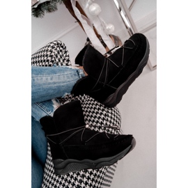 HAN Botas de neve esportivas femininas com pele preta Synte preto 2