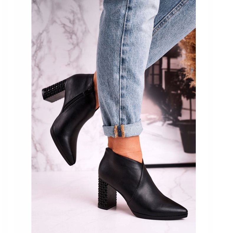 Botas femininas no poste Sergio Leone pretas BT497 preto 1