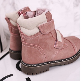 Apawwa Botas caçadores infantis aquecidas com pele rosa Emma 2 Apawwa Botas caçadores infantis aquecidas com pele rosa Emma 2