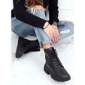 Botas pretas com cordões F663 pretas preto 1