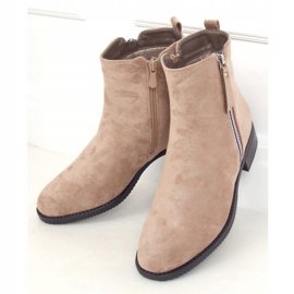 Botas femininas de tornozelo bege 168-287 LT.KHAKI 1