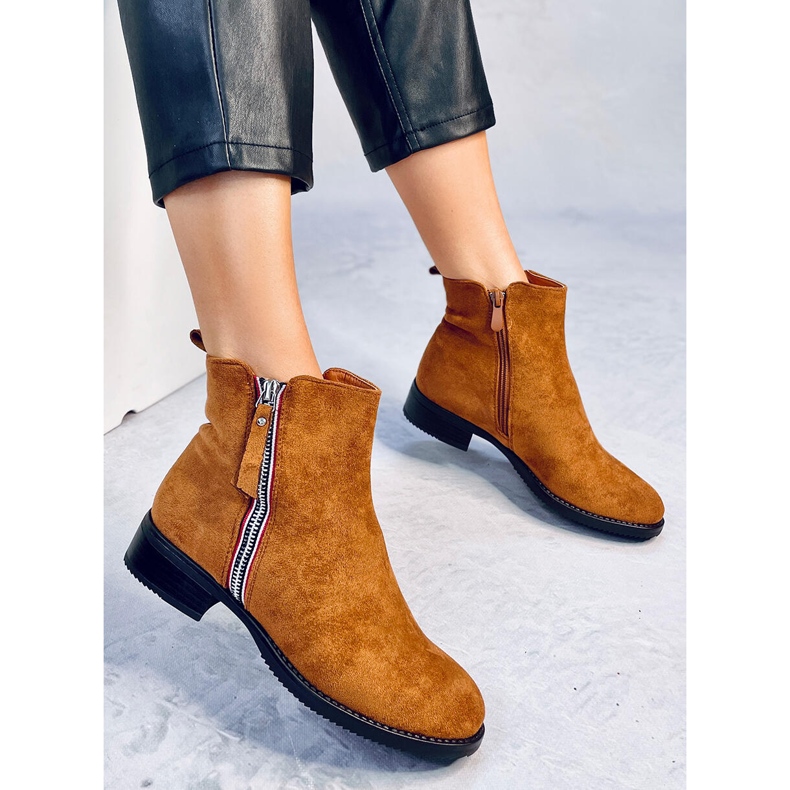 BM Botas femininas Camel 168-287 Camel marrom 1