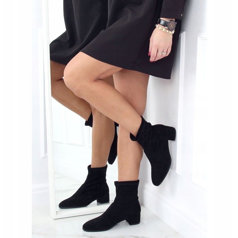 Botas pretas YK-103 pretas com cano macio preto 2