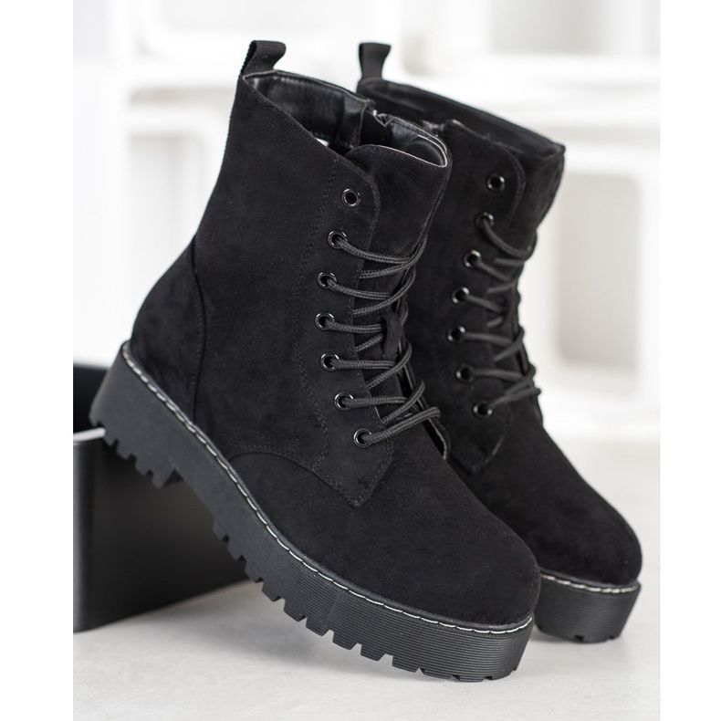 SHELOVET Caçadores de camurça na plataforma preto 2