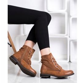 Super Mode Botas amarradas elegantes castanho 1