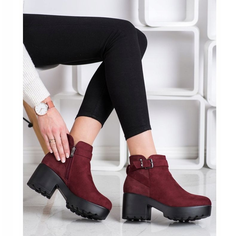 Best Shoes Botas leves na plataforma vermelho 1