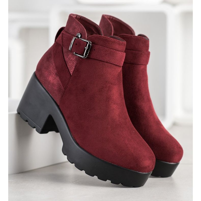 Best Shoes Botas leves na plataforma vermelho 2