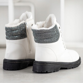 SHELOVET Armadilhas brancas com zircônia cúbica branco 1 SHELOVET Armadilhas brancas com zircônia cúbica branco 1