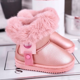 Apawwa Botas de neve infantil Marella rosa quente com pele 1 Apawwa Botas de neve infantil Marella rosa quente com pele 1