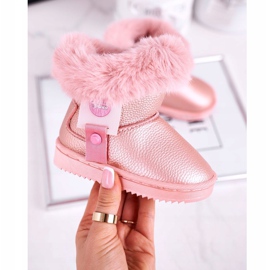 Apawwa Botas de neve infantil Marella rosa quente com pele 2