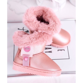 Apawwa Botas de neve infantil Marella rosa quente com pele 4 Apawwa Botas de neve infantil Marella rosa quente com pele 4