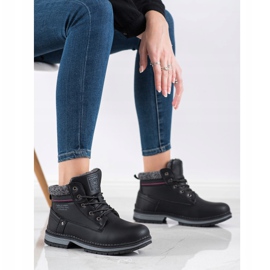 Arrigo Bello Botas amarradas com aquecimento preto 1