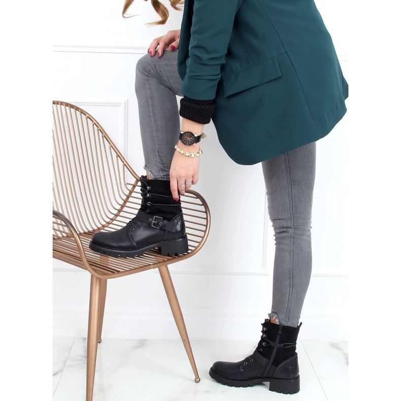 Botas de trabalho pretas 1215-PA pretas preto 2