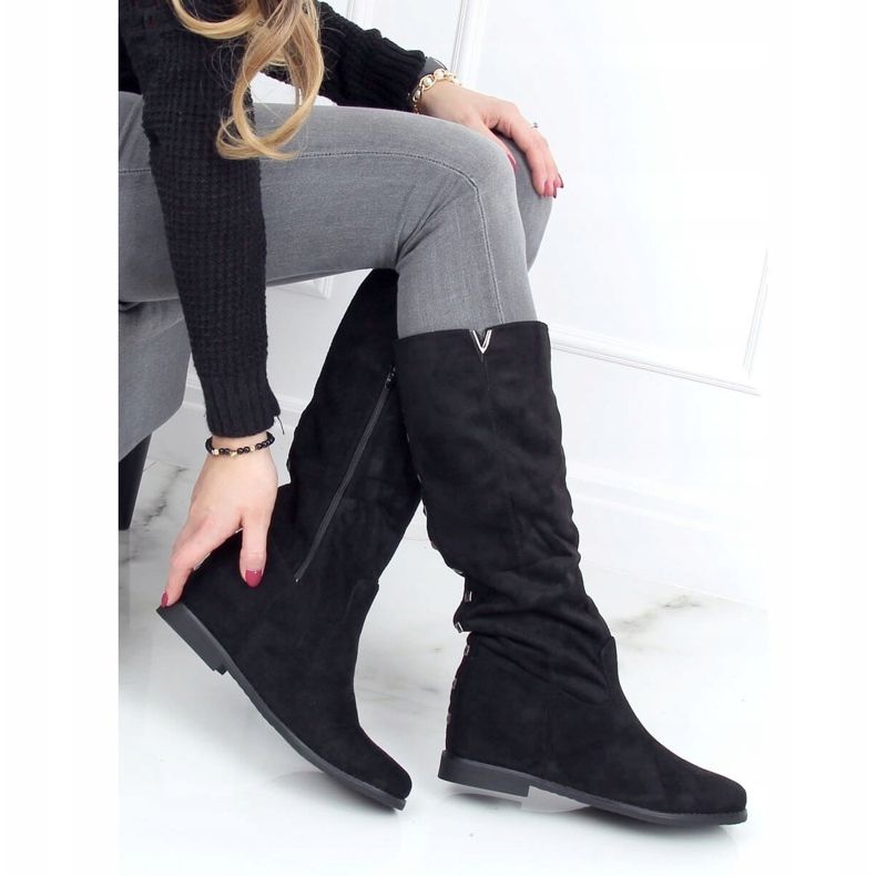Botas pretas em salto oculto ST-11P Preto 1