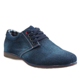 Sapatos elegantes azul marinho B16-59 1