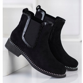 Bestelle Botas Jodhpur de camurça preta preto 1