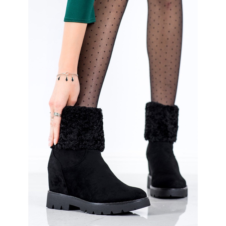 Janessa Botas pretas de tornozelo preto 2
