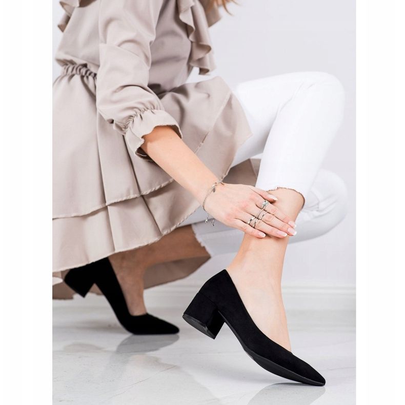 SHELOVET Bombas de salto baixo preto 1