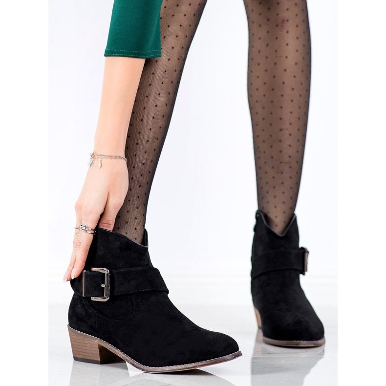 SHELOVET Botas Elegantes Com Fivela preto 2 SHELOVET Botas Elegantes Com Fivela preto 2