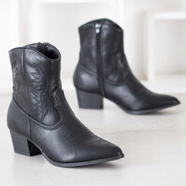 SHELOVET Botas de caubói com estampa preto 1 SHELOVET Botas de caubói com estampa preto 1