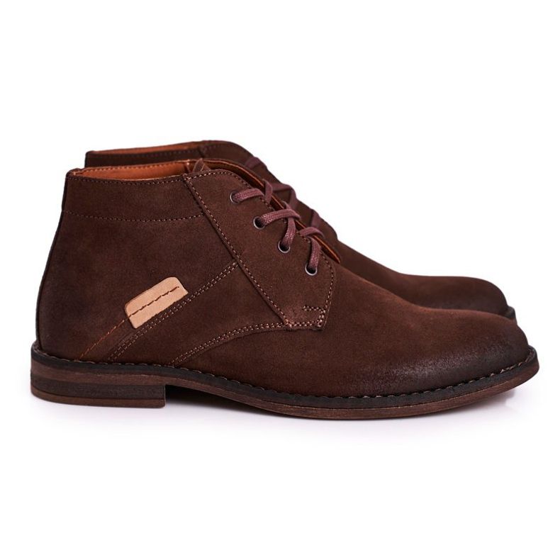 Botas de couro masculinas Botas castanhas bednarek marrom 1