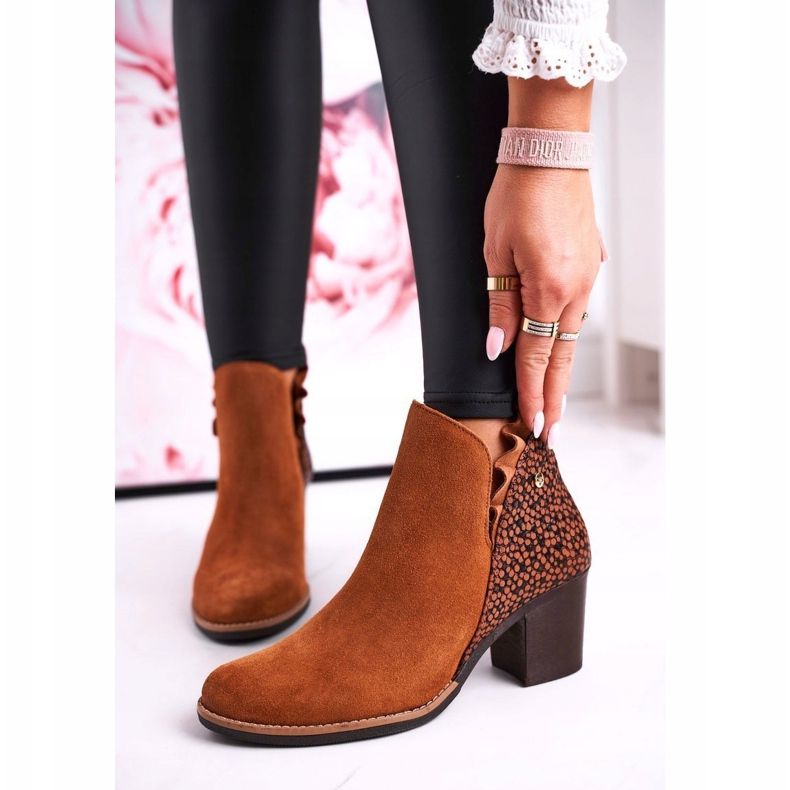 Botas de couro femininas com salto alto Maciejka Red 04833 castanho 2 Botas de couro femininas com salto alto Maciejka Red 04833 castanho 2