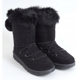 Botas de neve femininas negras 259 pretas preto 2
