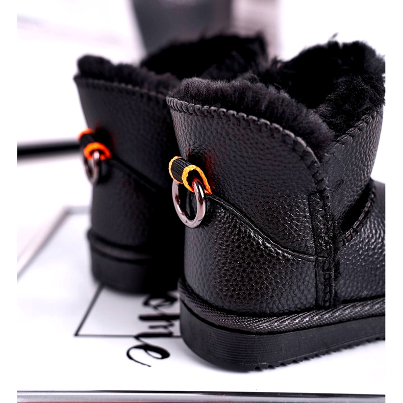 Apawwa Botas de neve quente infantil junho preto 2