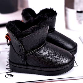 Apawwa Botas de neve quente infantil junho preto 1