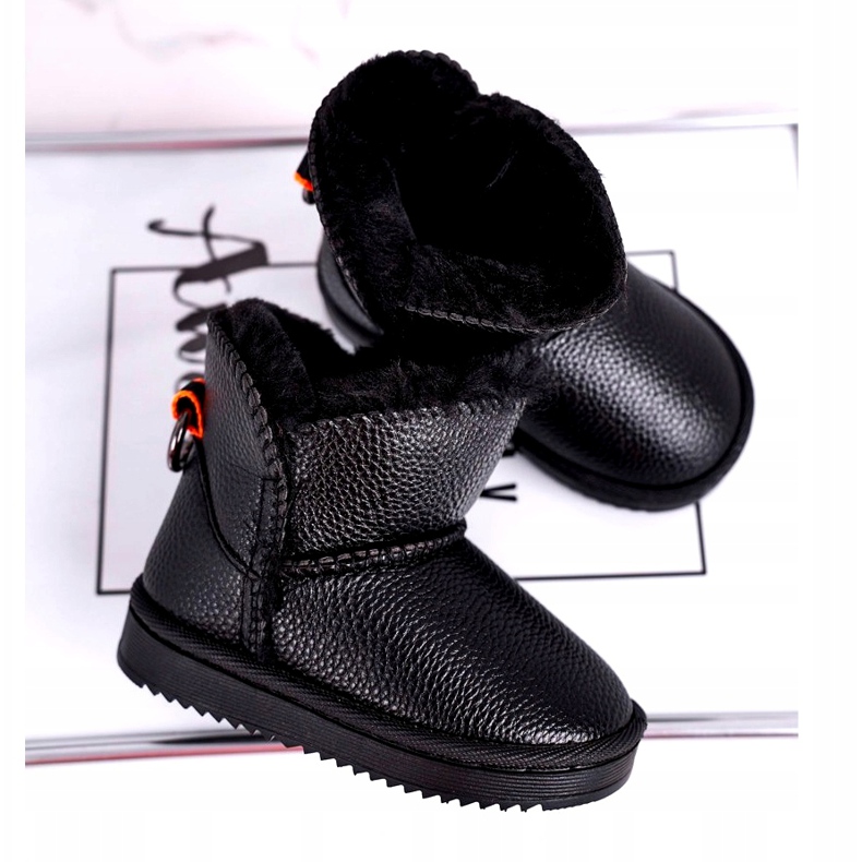 Apawwa Botas de neve quente infantil junho preto 3