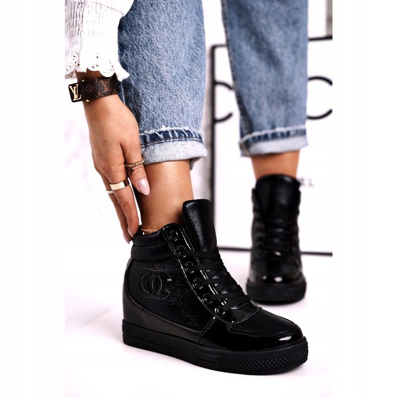 Haver Tênis feminino bota tornozelo Black Carol preto 1