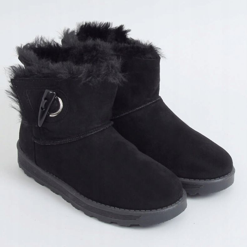 Botas de neve pretas com tachas 255 Black preto 1