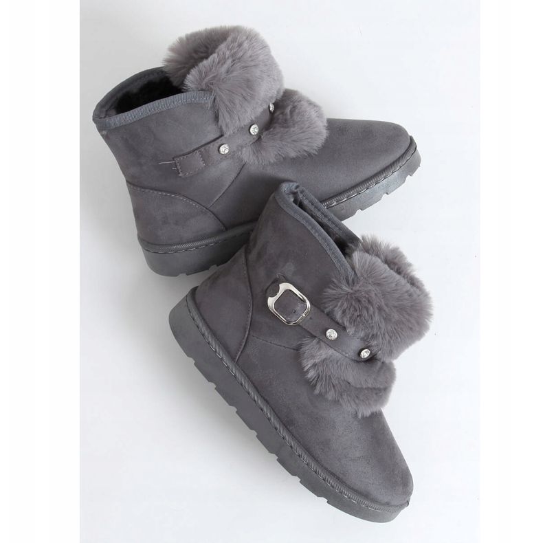 Botas de neve com zircônia cúbica cinza A980 cinza 1 Botas de neve com zircônia cúbica cinza A980 cinza 1