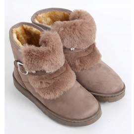 Botas de neve com zircônia cúbica bege A980 Khaki 1