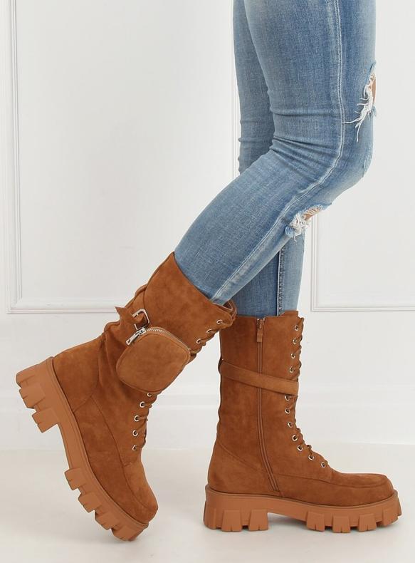Botas de camelo com bolsa NC1111 Camel II Quality marrom 2