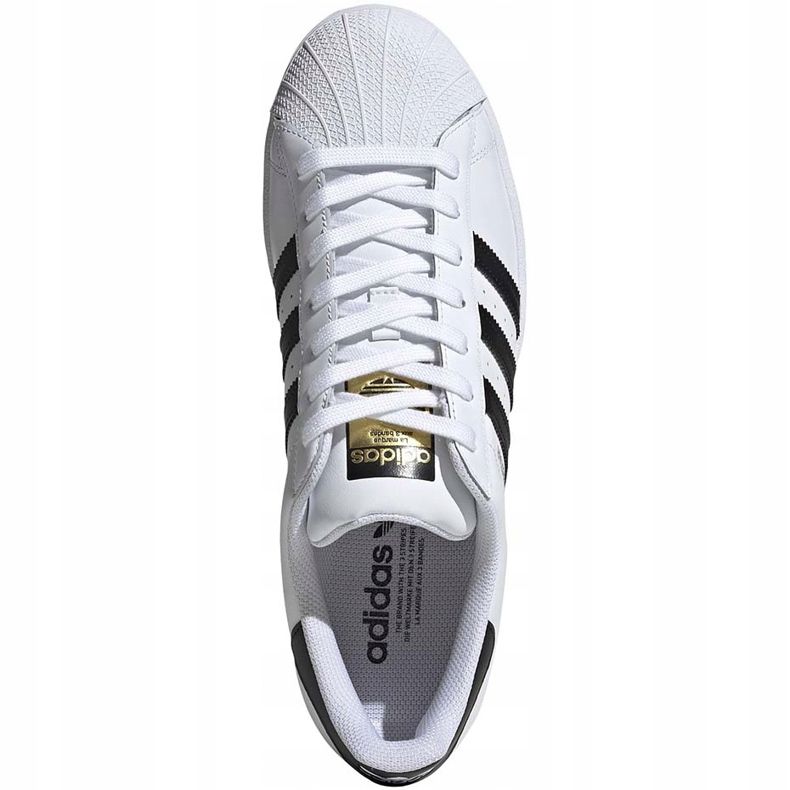 Sapatos masculinos brancos Adidas Superstar EG4958 preto 1