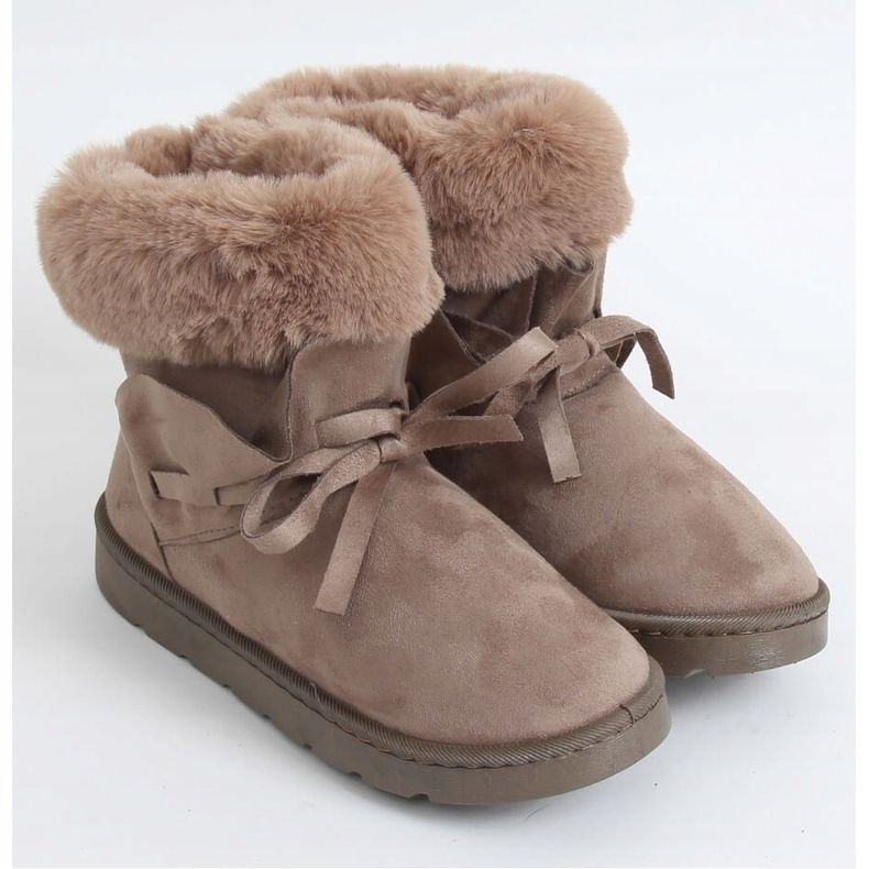 Botas de neve femininas bege A974 Khaki 1 Botas de neve femininas bege A974 Khaki 1