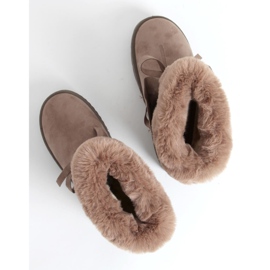 Botas de neve femininas bege A974 Khaki 2 Botas de neve femininas bege A974 Khaki 2